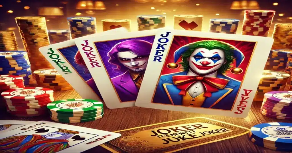 Colorful playing cards showing Joker variations in TeenPatti Joker.